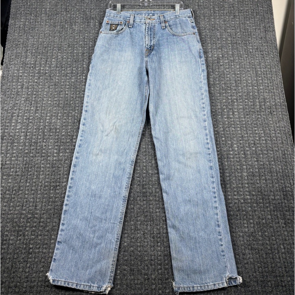 Cinch Black Label Relaxed Fit Jeans Light Wash Denim 31x34 Blue MB90633001